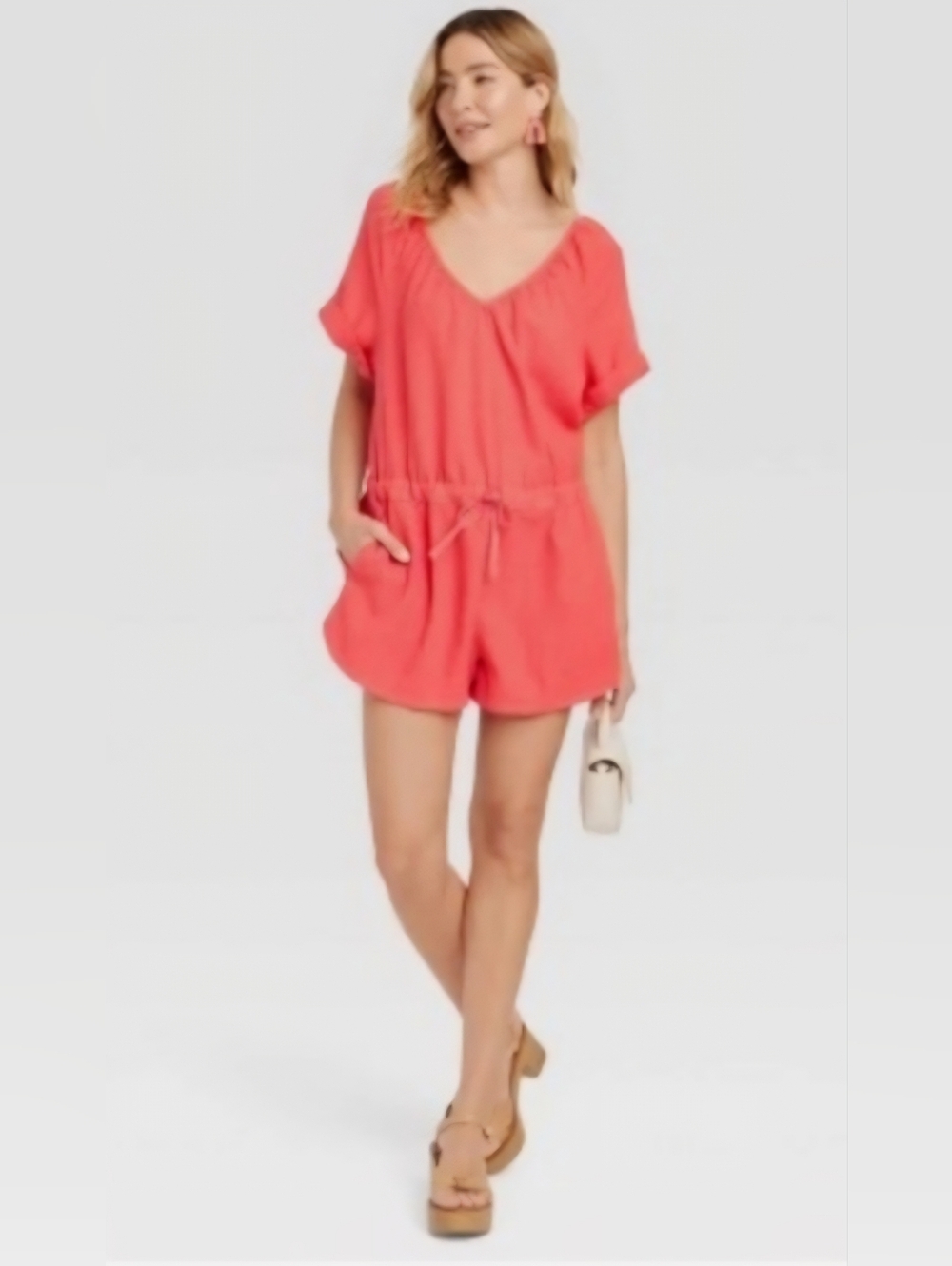 NWT UNIVERSAL THREAD LINEN BLEND ROMPER